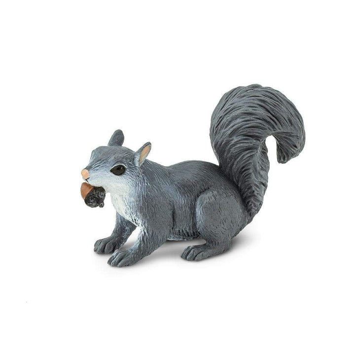 Figura Animales Ardilla Gris Pintado a Mano
