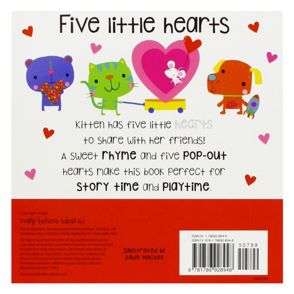 Libro Infantil  Pop Out Play Five Little Hearts