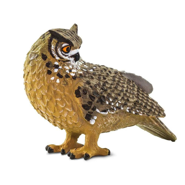 Figura Animales Buho Real Pintado a Mano