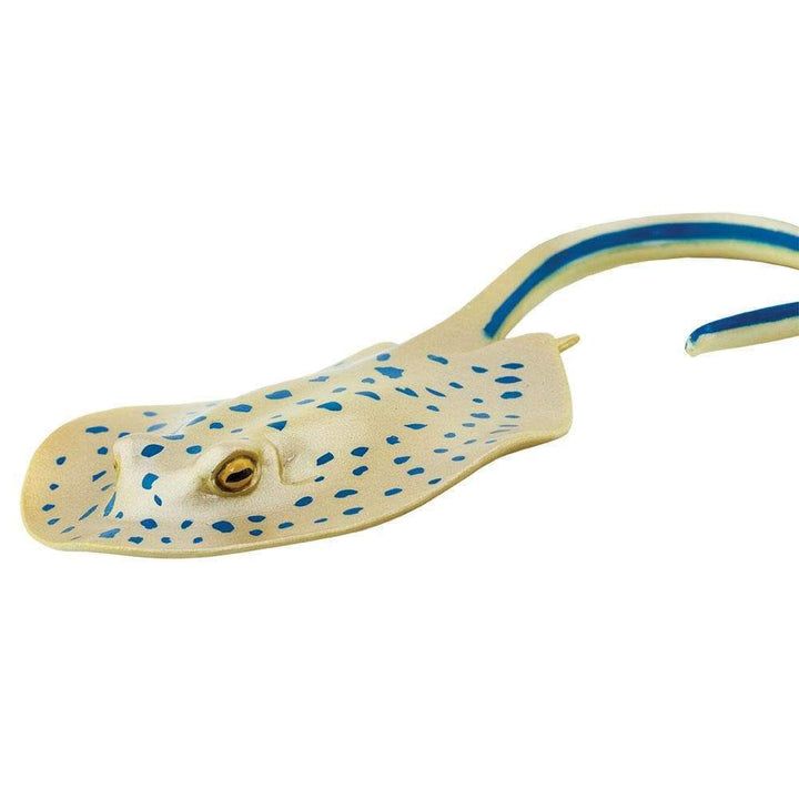 Figura Animales Raya Manchas Azules Pintado a Mano