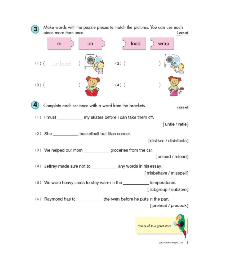 Libro Kumon Writing Grade 3 para niños niñas