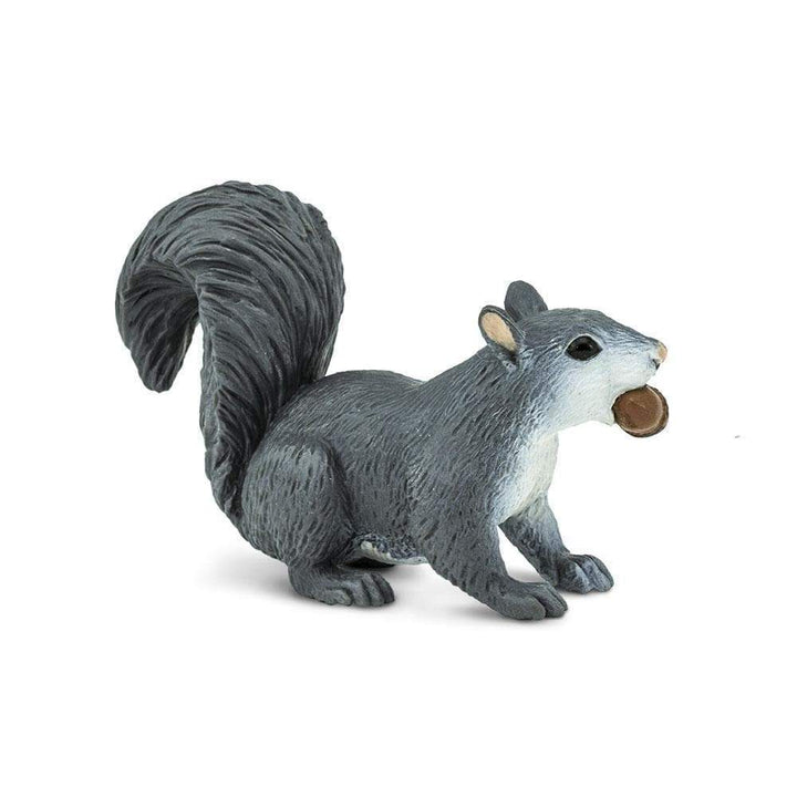 Figura Animales Ardilla Gris Pintado a Mano