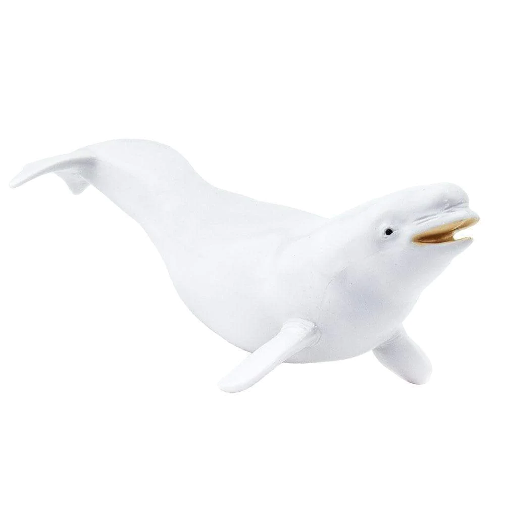 Figura Animales Ballena Beluga Pintado a Mano