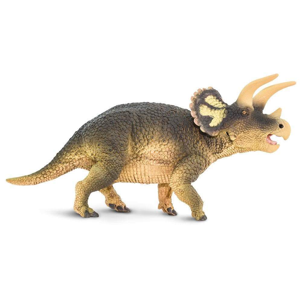 Figura Dinosaurio Triceratops Pintado a Mano