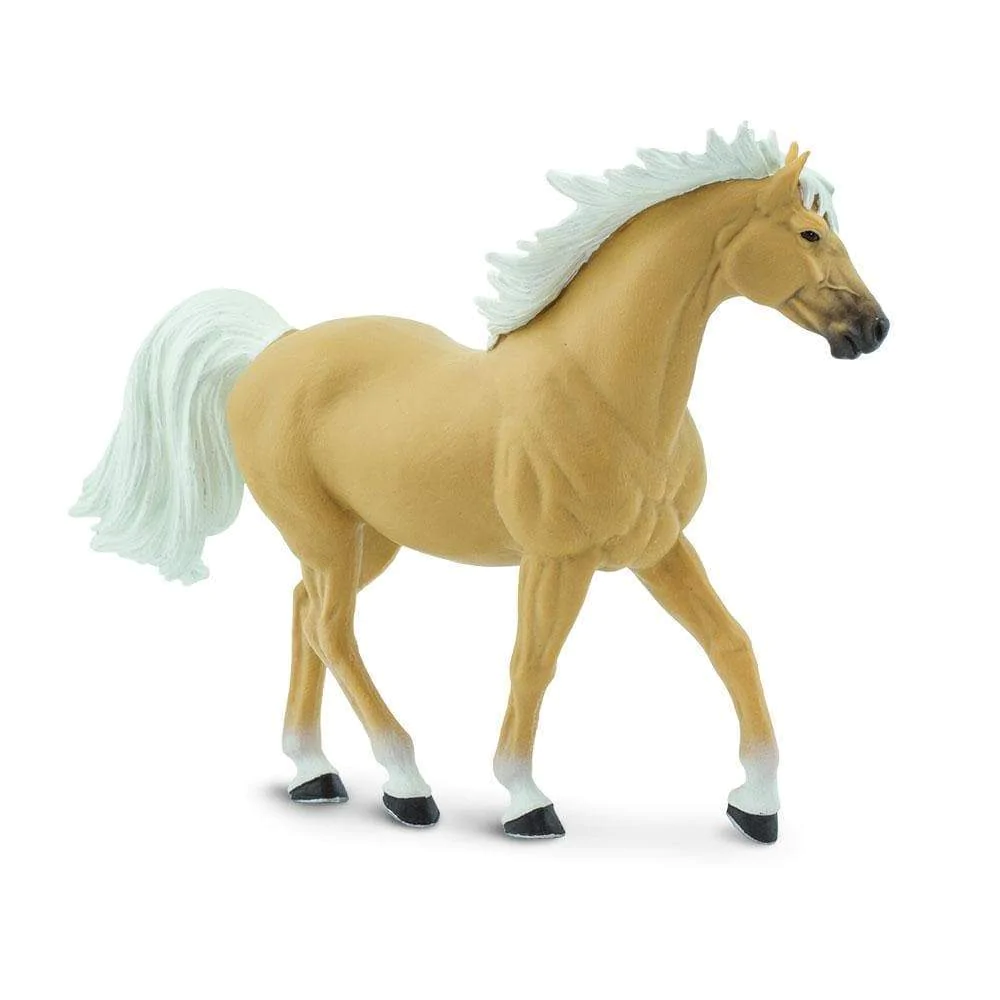 Figura Animales Semental Palomino Pintado a Mano