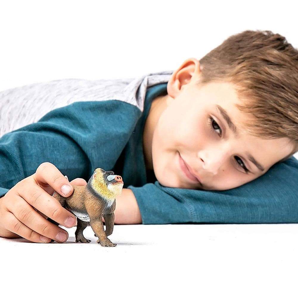 Figura Animales Mandril Pintado a Mano