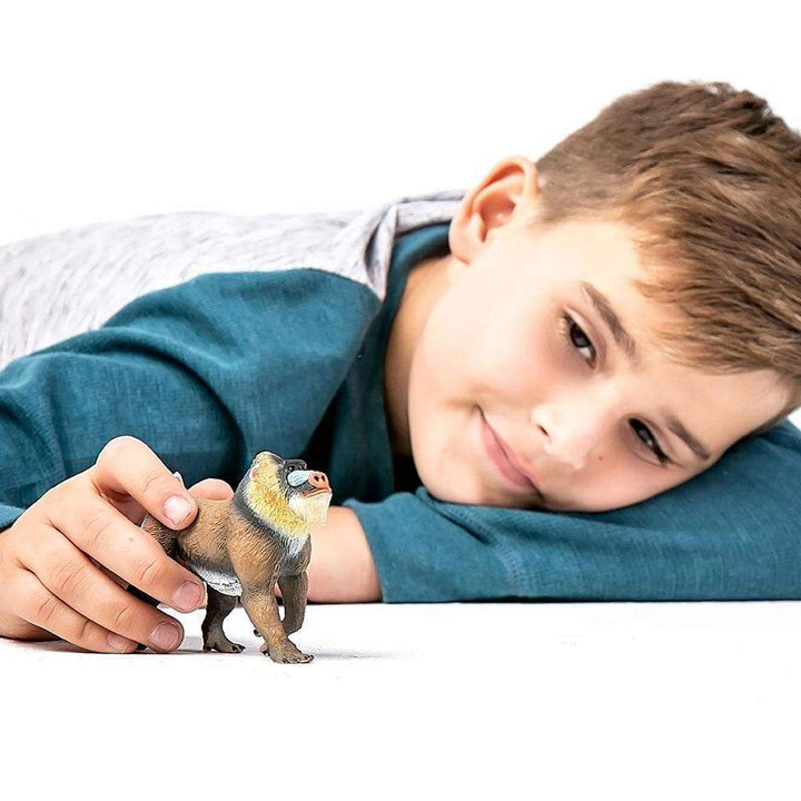 Figura Animales Mandril Pintado a Mano
