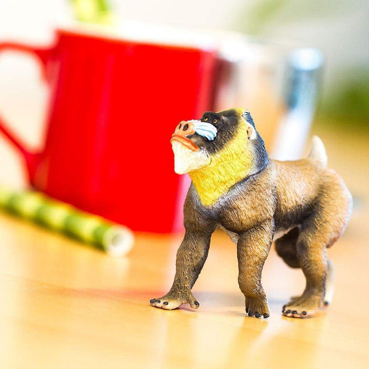 Figura Animales Mandril Pintado a Mano