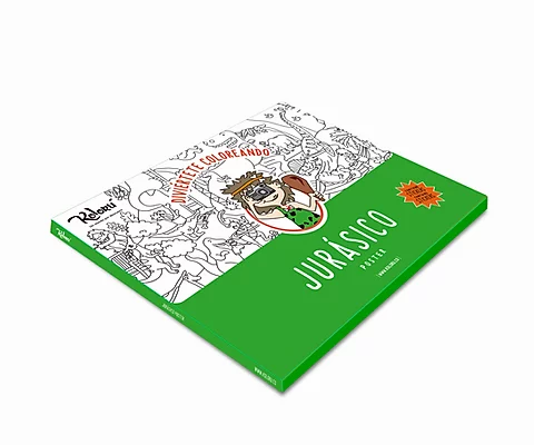 Póster para colorear Jurásico + stickers