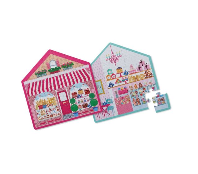 Rompecabezas X 24 pc doble faz tienda de pasteles