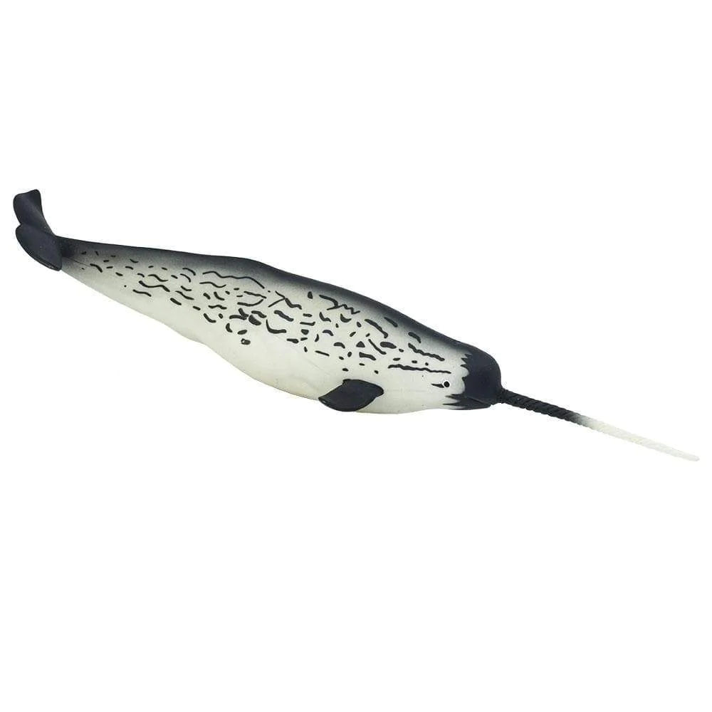 Figura Animales Ballena Narval Pintado a Mano