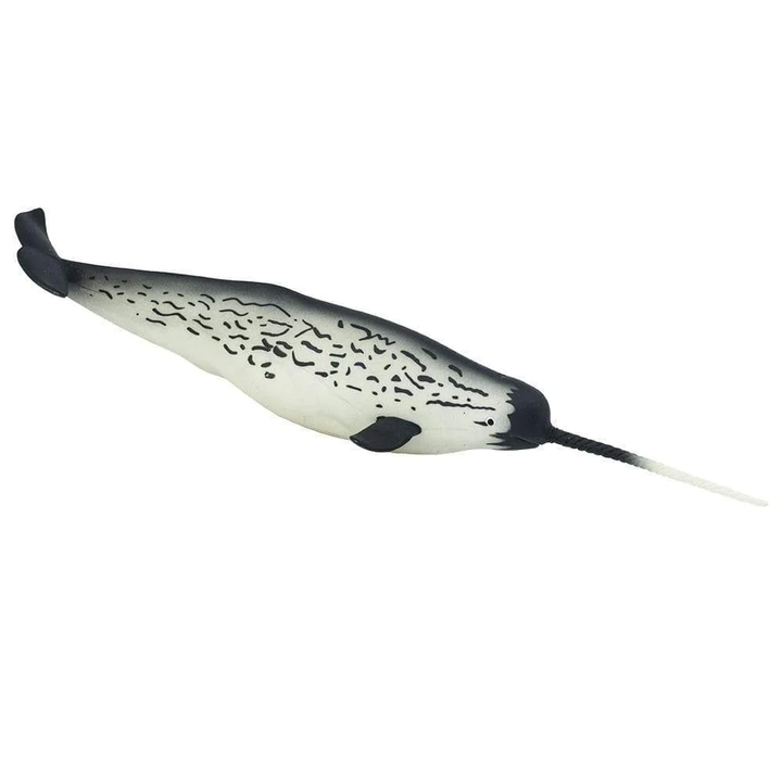 Figura Animales Ballena Narval Pintado a Mano