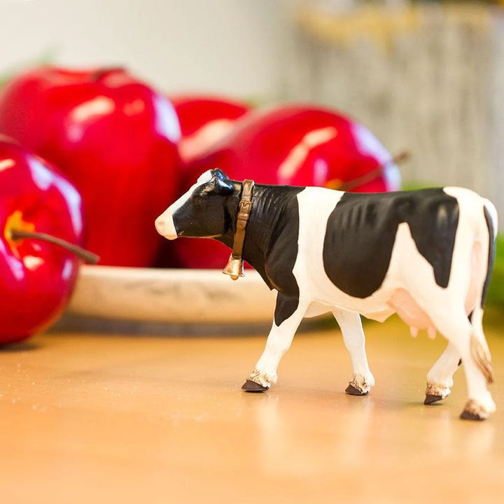 Figura Animales Vaca Holstein Pintado a Mano