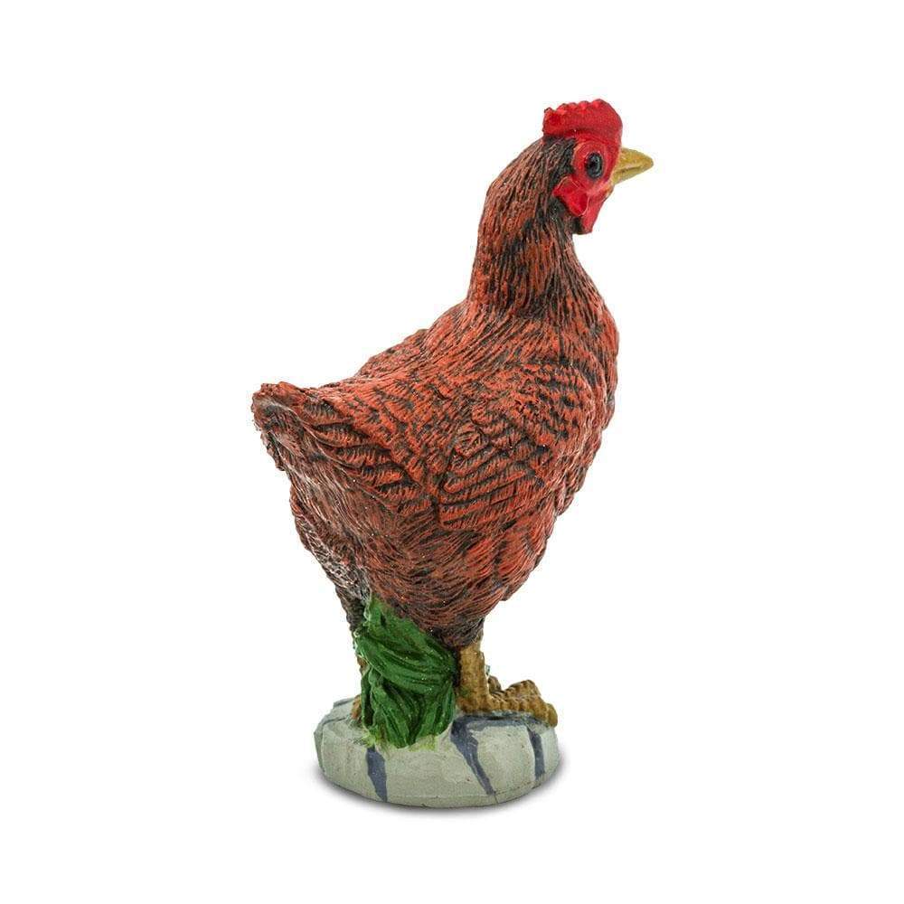 Figura Animales Gallina Bantam Pintado a Mano