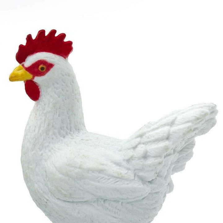 Figura Animales Pollo Leghorn Pintado a Mano