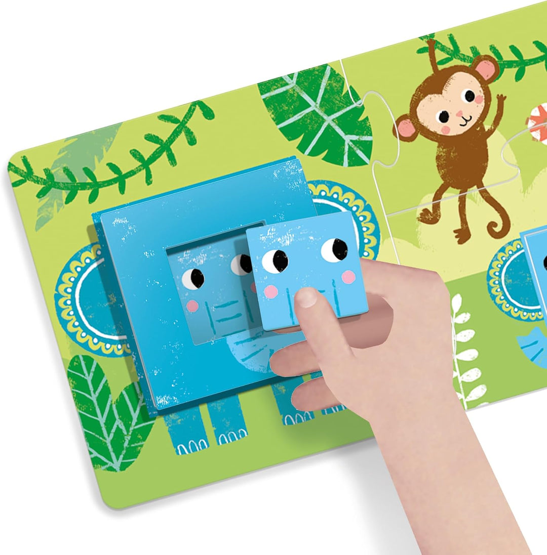 Puzzle Educativo de Madera Parejas de Animales Para Niños