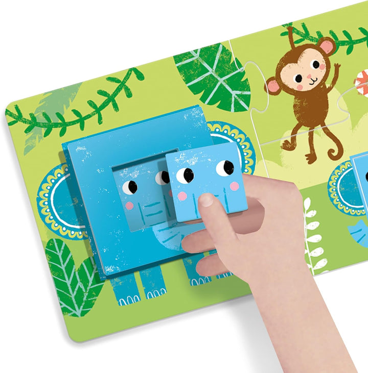 Puzzle Educativo de Madera Parejas de Animales Para Niños