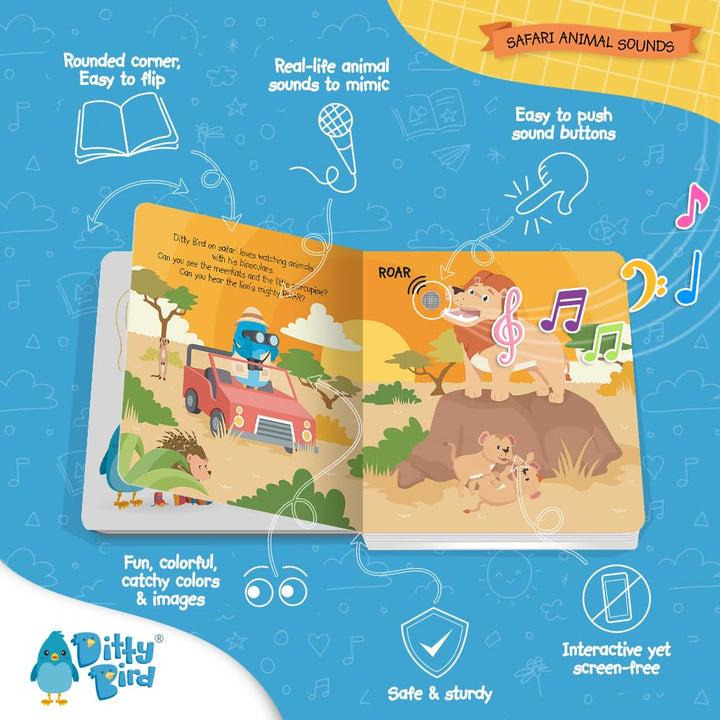 Libro Musical Educativo Sonidos De Safari Para Niños