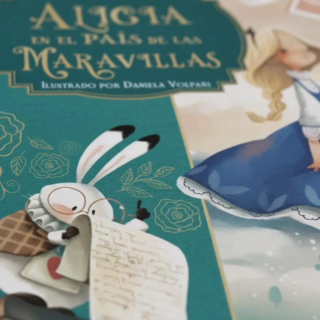 Libro Infantil Alicia en el País de las Maravillas Ilustrado Para Niños