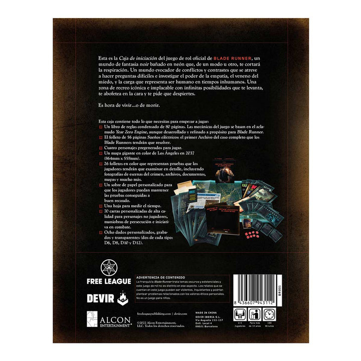 Juego de Mesa Blade Runner Caja de Iniciación Para Adultos