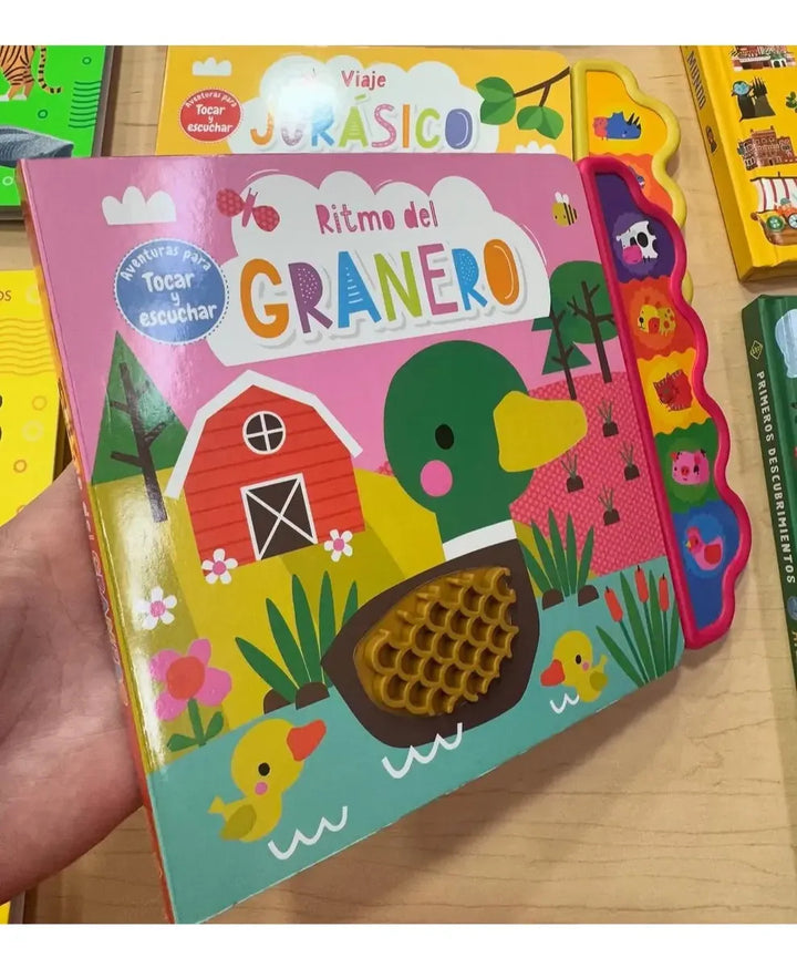 Libro Táctil Sonidos Ritmo del Granero Para Niños