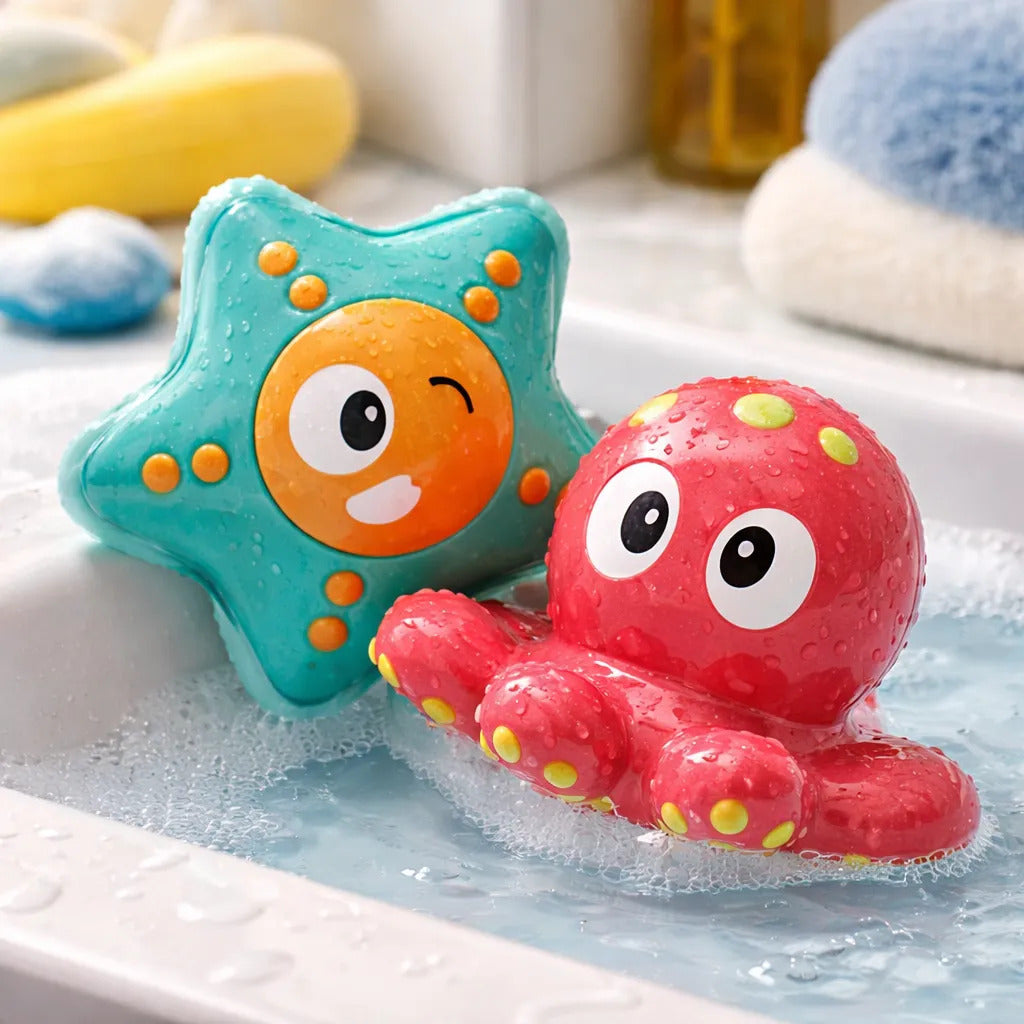 Juguetes de Baño de Silicona Océano Para Niños
