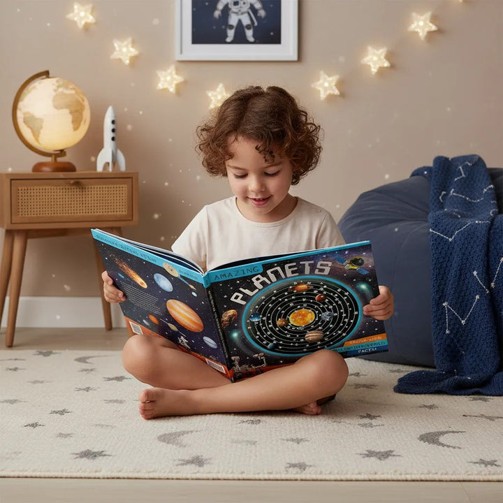 Libro Ilustrado Educativo Sistema Solar y Espacio Para Niños