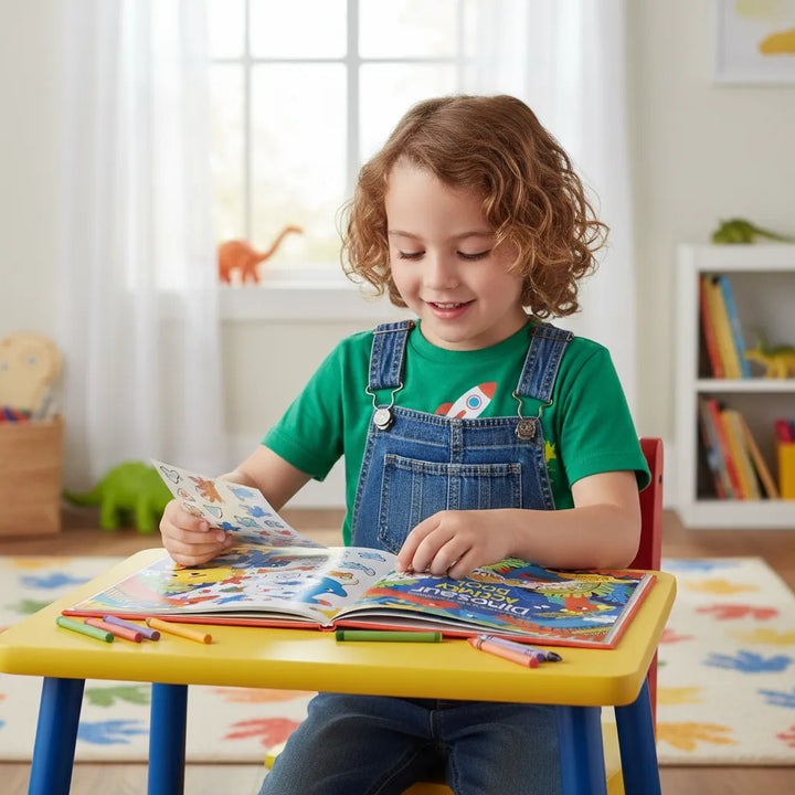Libro de Actividades Dinosaurios Con Stickers Para Niños