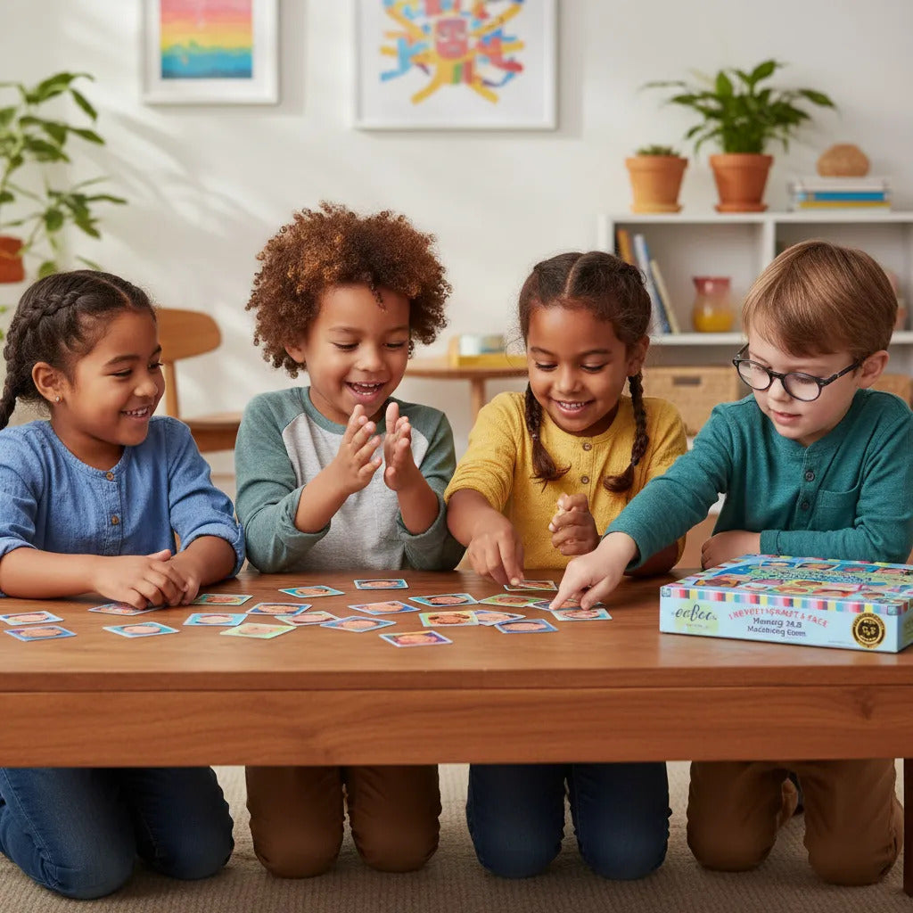 Juego de Memoria 24 Pares de Fichas Caras Para Niños