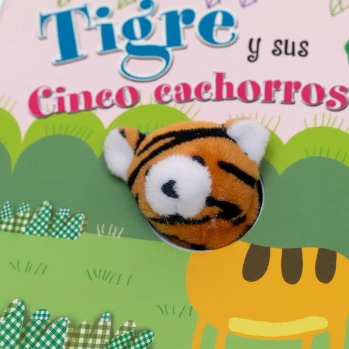 Libro Interactivo Tigre y Sus Cinco Cachorros con Títere Para Niños