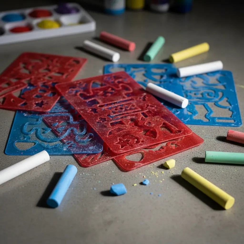 Juego de Tizas y Plantillas para Motricidad Fina Hape Para Niños