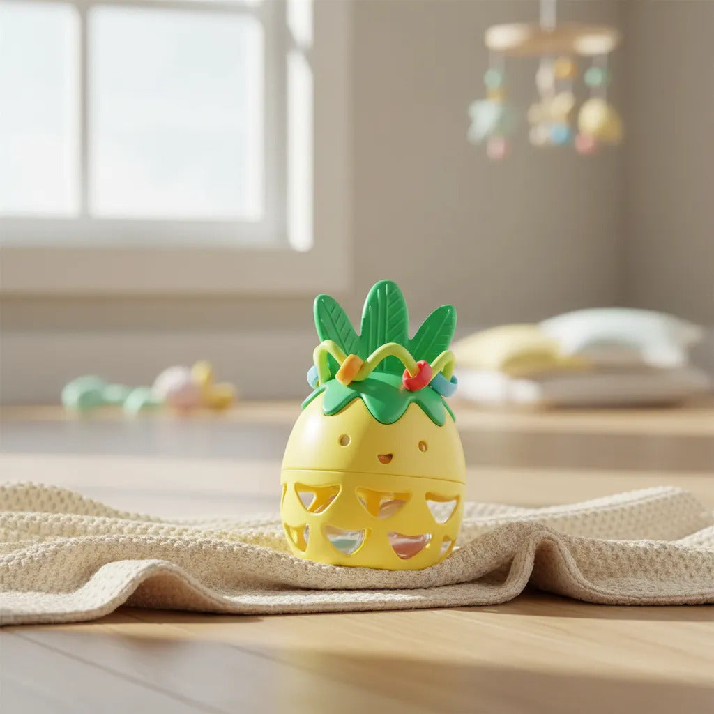 Juguete Estimulación Sonajero de Piña para Bebés
