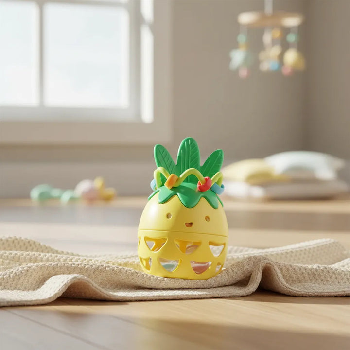 Juguete Estimulación Sonajero de Piña para Bebés