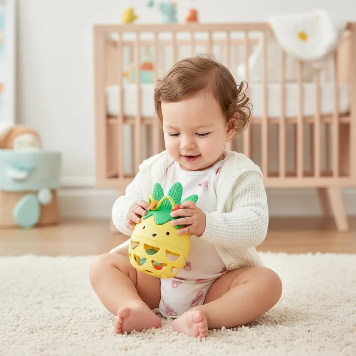 Juguete Estimulación Sonajero de Piña para Bebés