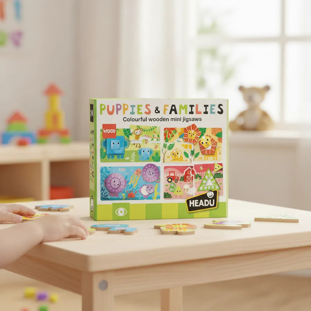 Puzzle Educativo de Madera Parejas de Animales Para Niños