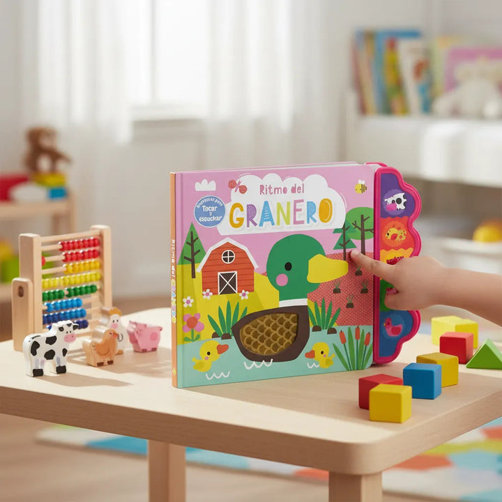 Libro Táctil Sonidos Ritmo del Granero Para Niños