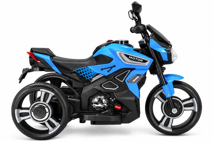 Moto Eléctrica Deportiva 6v Sonidos Y Luces Azul Niños