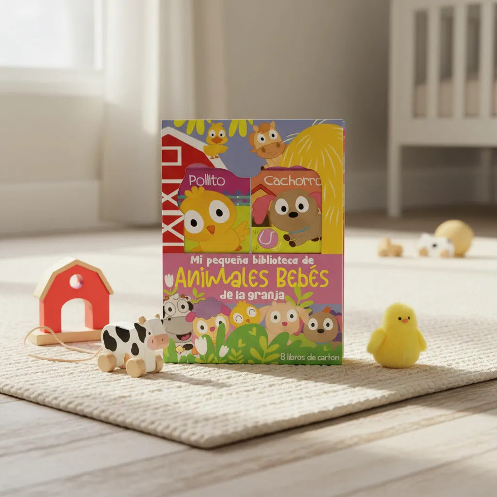 Libro Mi Pequeña Biblioteca Animales de la Granja Para Niños
