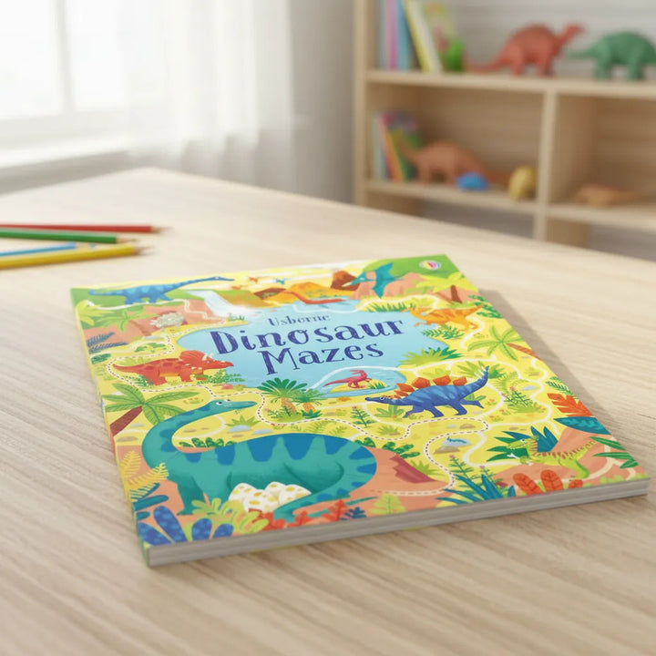 Libro de Laberintos Educativo Dinosaur Mazes Para Niños