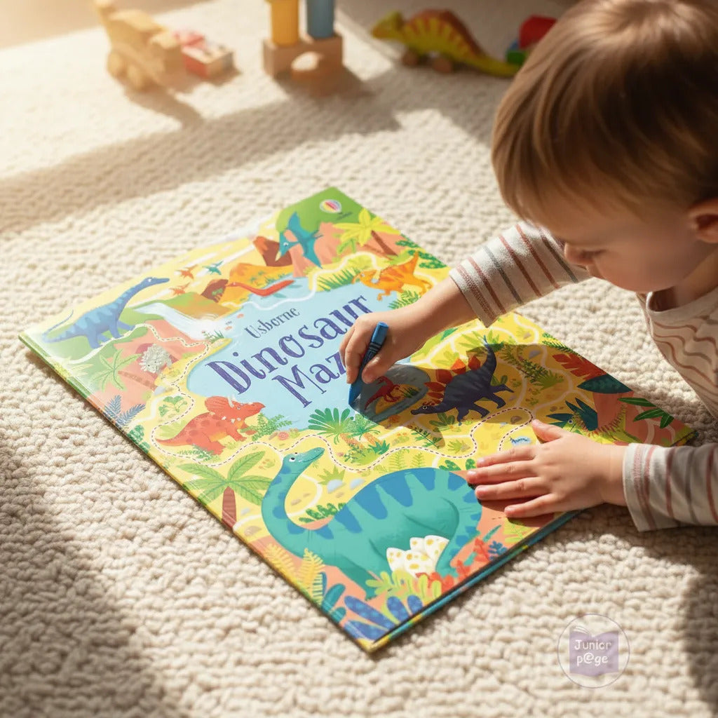 Libro de Laberintos Educativo Dinosaur Mazes Para Niños