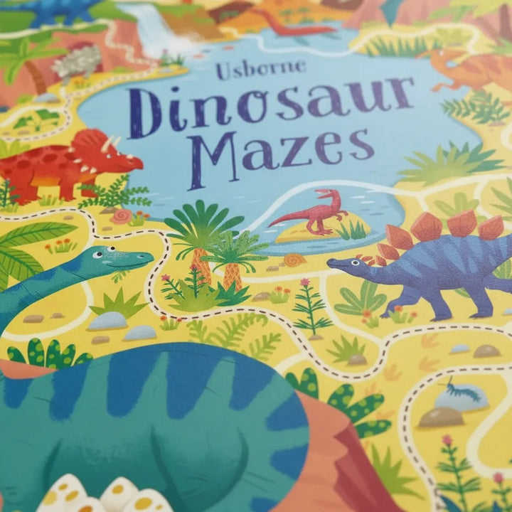 Libro de Laberintos Educativo Dinosaur Mazes Para Niños