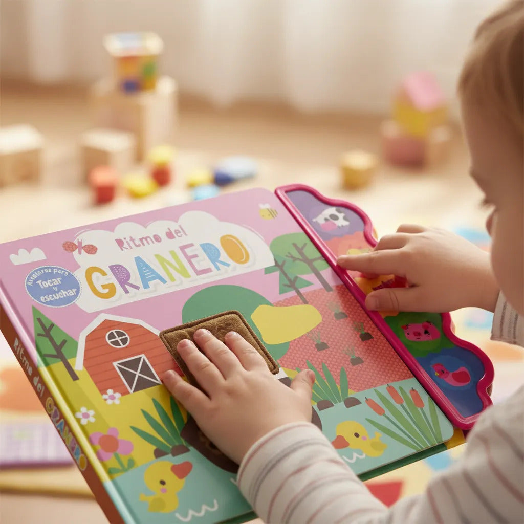 Libro Táctil Sonidos Ritmo del Granero Para Niños