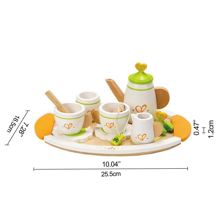 Juego De Té En Madera Tetera