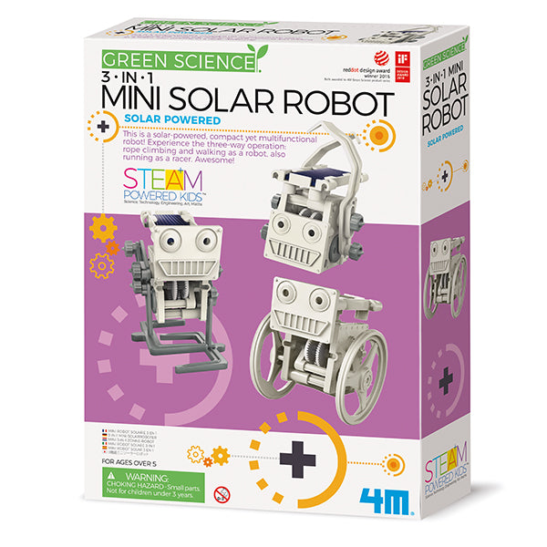Experimento Mini robot solar 3 en 1 niños