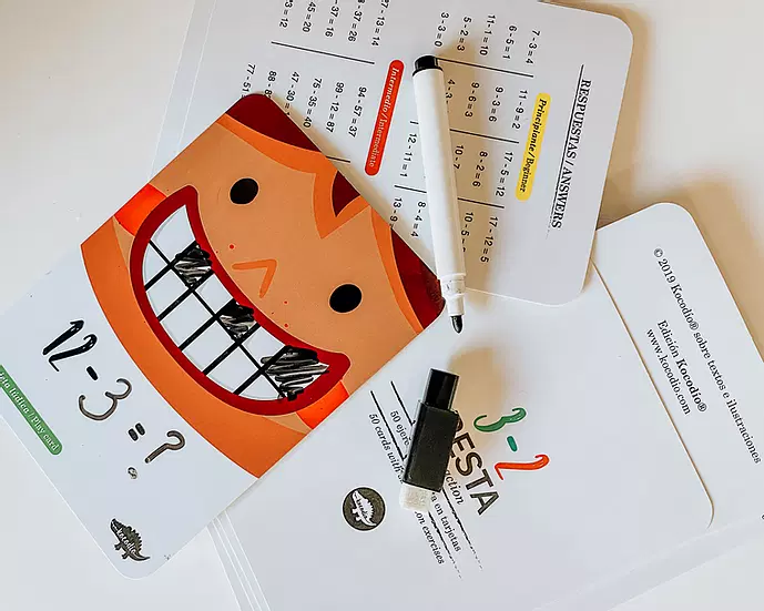 Flahscards Restas Cartas Didácticas