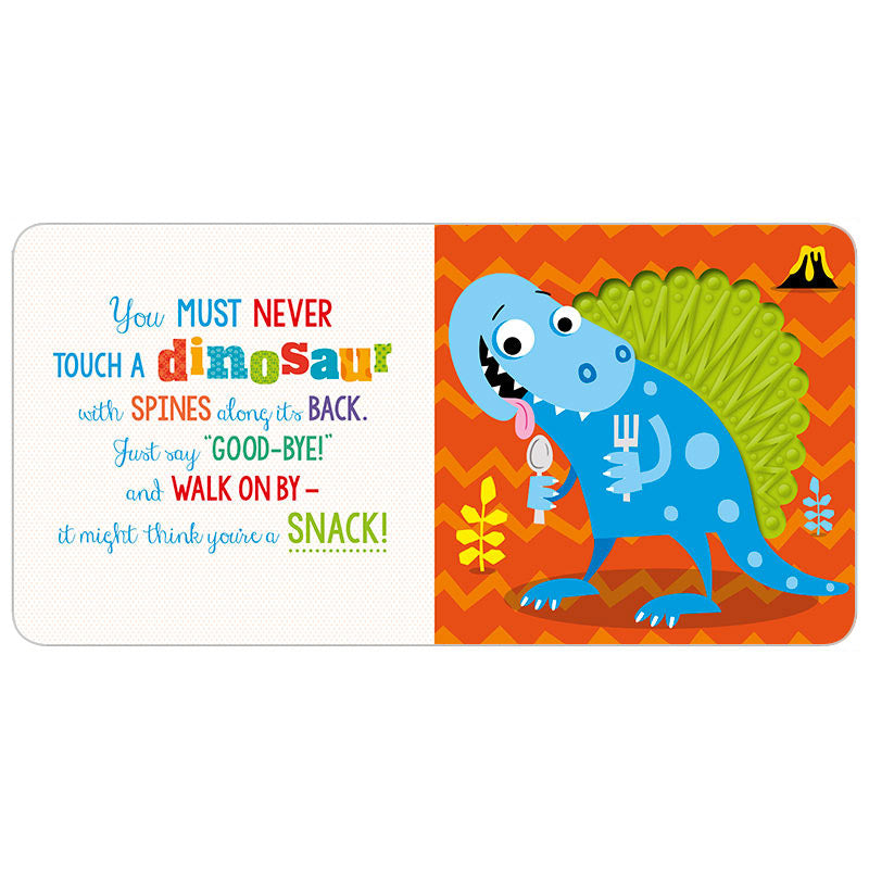 Libro De Texturas Never Touch a Dinosaur