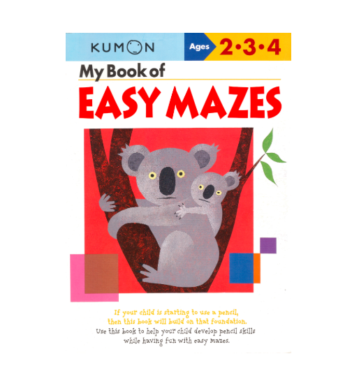Libro Kumon My Book Of Easy Mazes para niños niñas