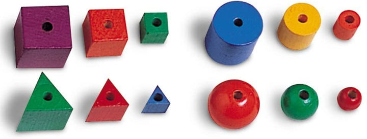 Juego Figuras Geométricas Para Enhebrar Para Niños