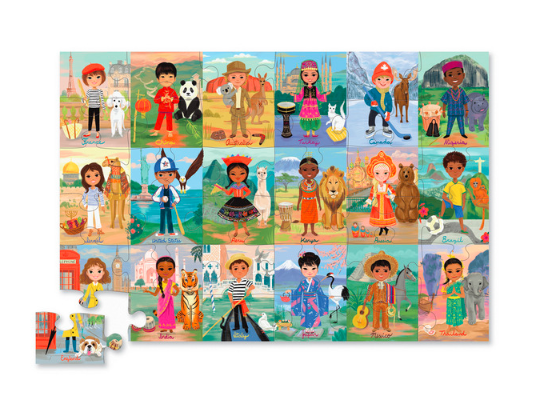 Rompecabezas 36 piezas niños del mundo