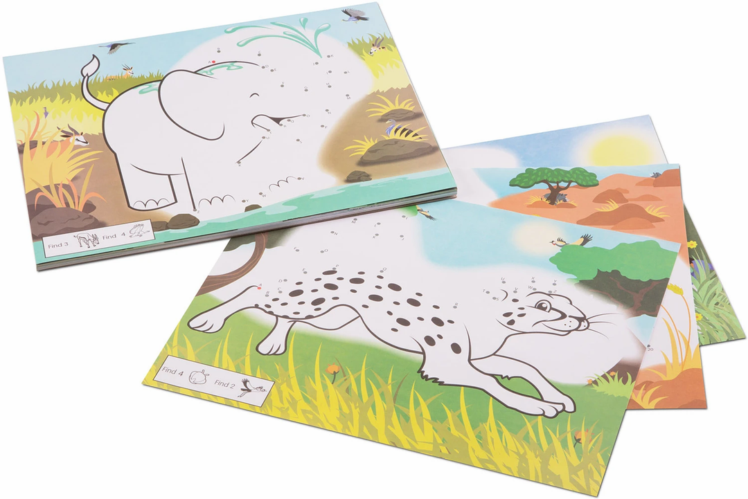 Cuaderno para unir puntos y colorear animales